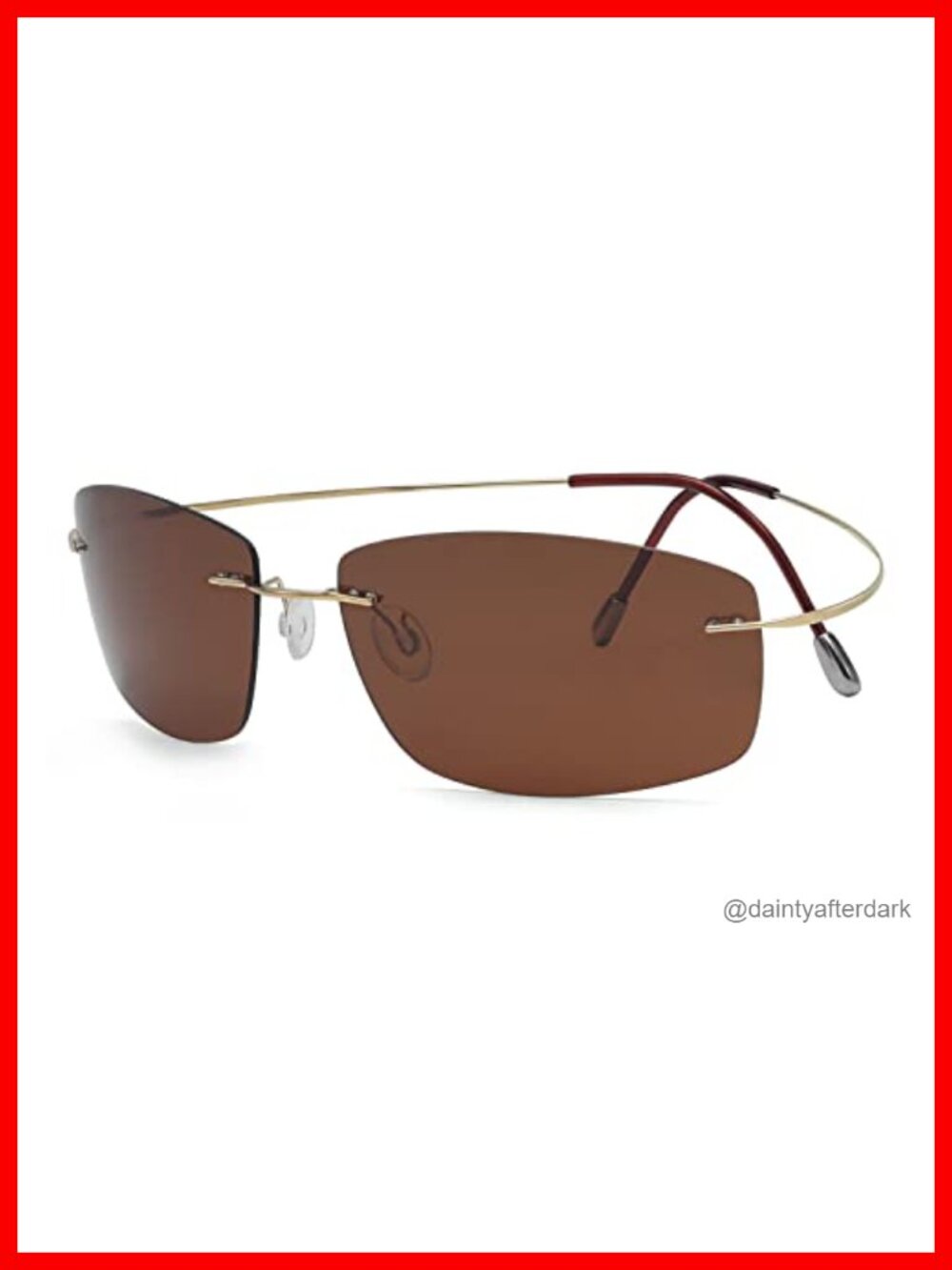 Titanium Rimless Polarized Sunglasses UV400 Rectangular Unisex